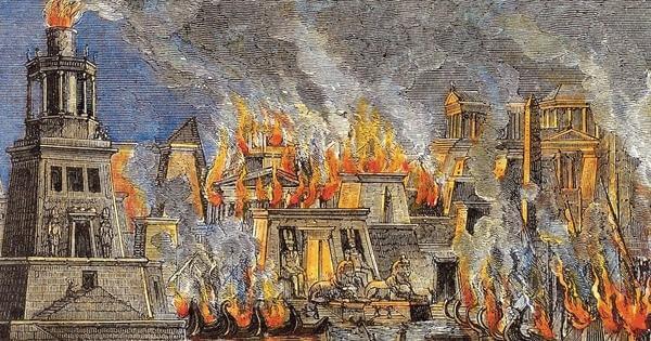 Incendio biblioteca de alejandria